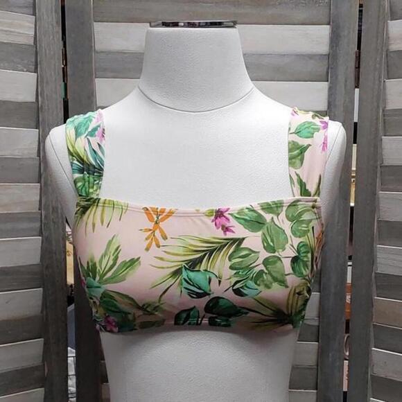 Women's Botanical Floral Print Bikini Top | Kona Sol | Medium (8/10) - Picture 1 of 9